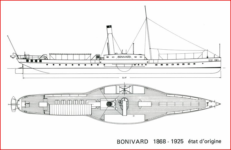 Plan du vapeur Bonivard